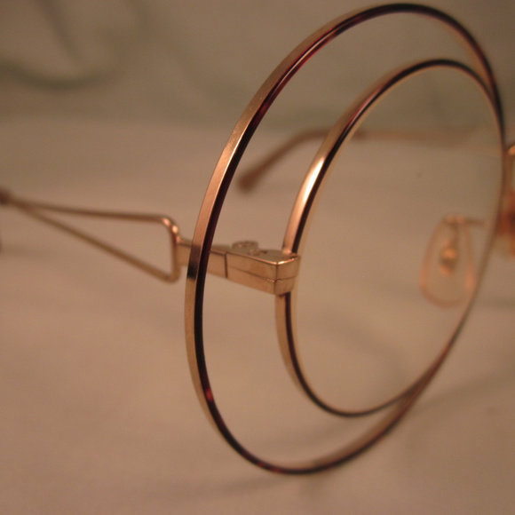 Vintage 1980's TURA Rx Eyeglasses DOUBLE CIRCLE - Picture 4 of 8